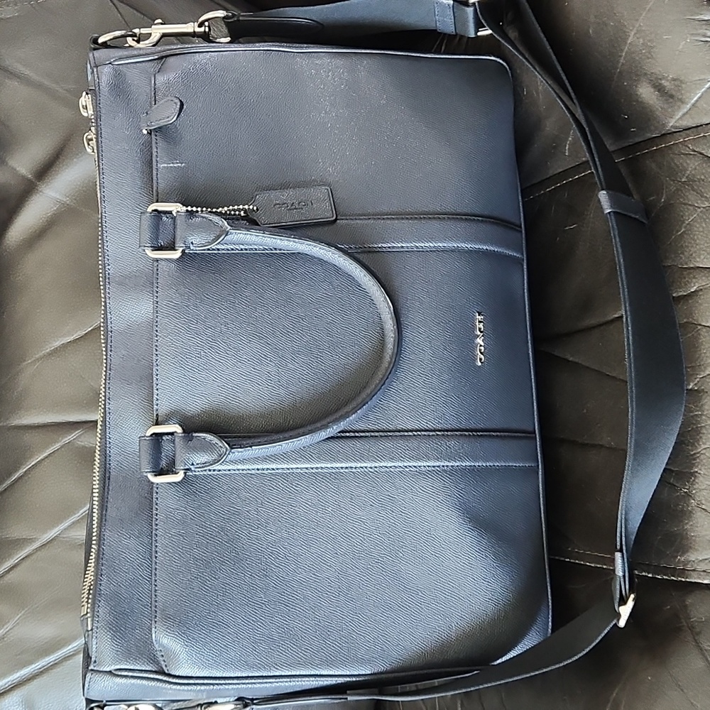 Coach Perry Metropolitan Briefcase Laptop Bag Midnight Blue